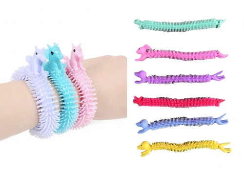 Pulsera Squishy Elástico De Goma Ciempiés, Gusano, Oruga