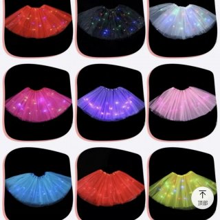 Disfraz Tutu Colores Varios Con Luz Led