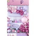 Set De Globo Con Estrella Rosa *113pcs