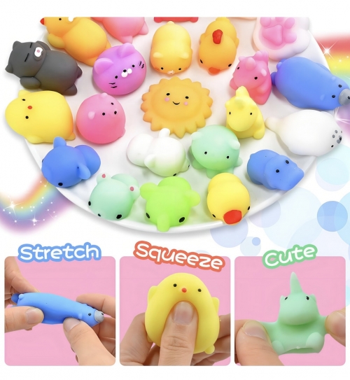 20 Piezas Mochi Squishy Toys Mini Squishies Kawaii Animal Squishies Recuerdos De Fiesta Para Niños, Gato, Panda, Unicornio, Juguetes